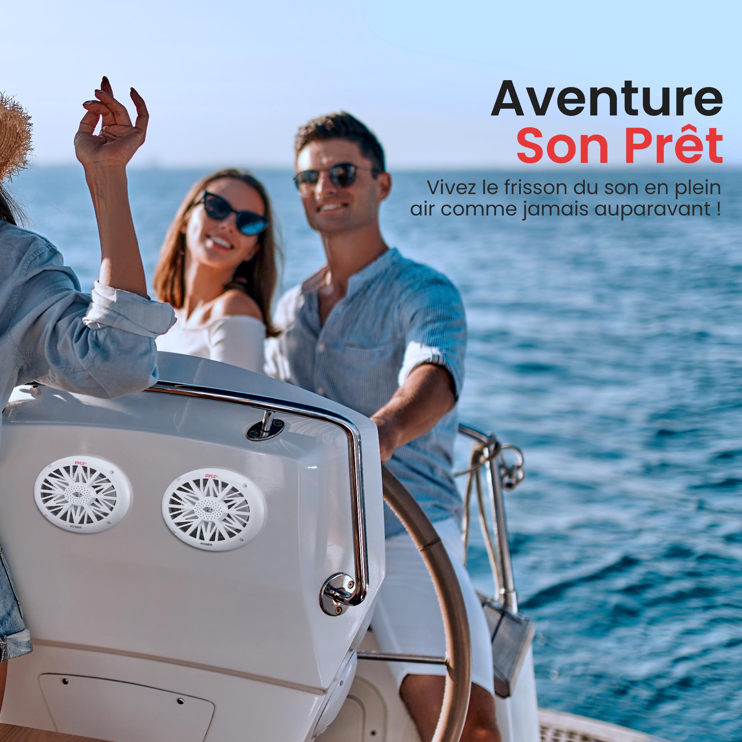 Pyle Haut-Parleurs Marines 6x9 Pouces - Système Audio Stéréo 2 Voies Résistant à l'eau et aux Intempéries avec Puissance de 260 Watts, Cones en Polycarbonate et Entourage en Tissu - 1 Paire
