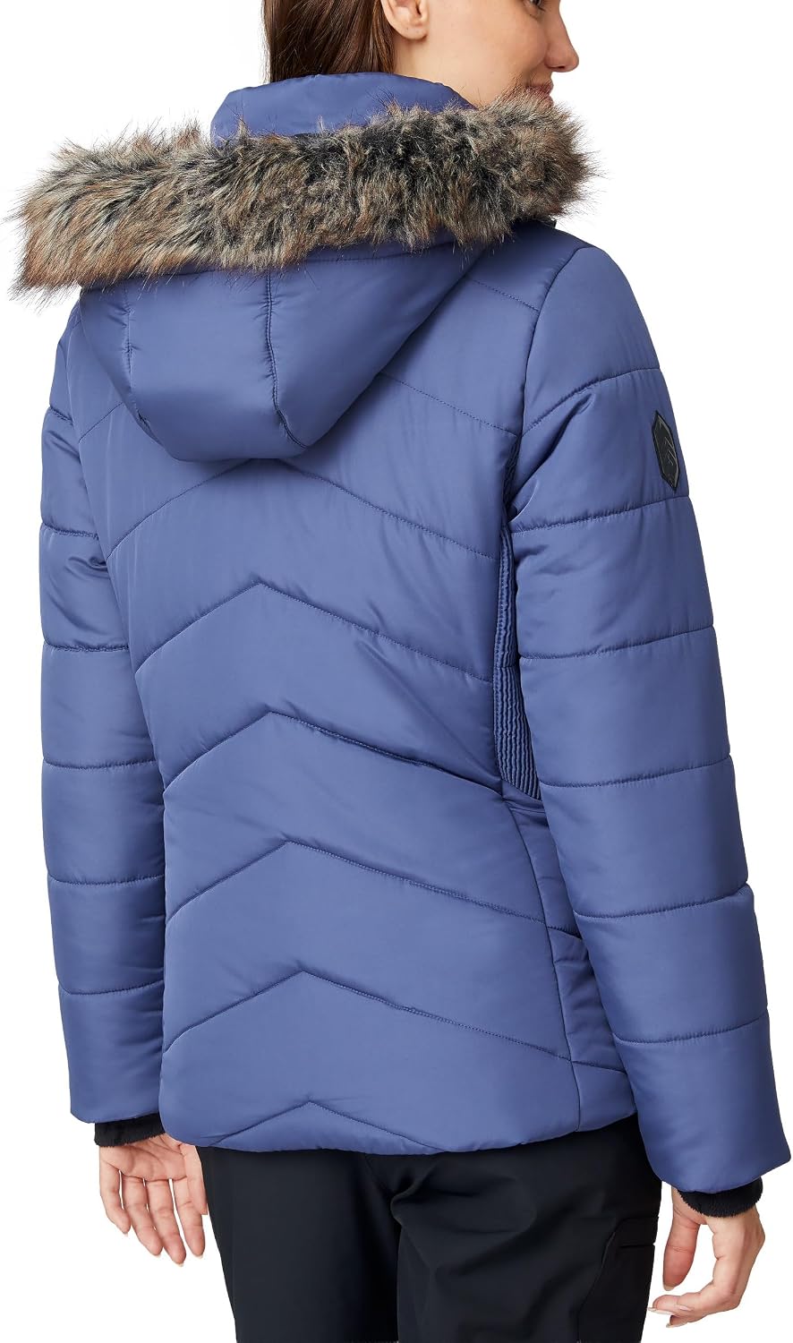 Free Country Women’s Parka Jacket Warm Insulated Winter Coat Water & Wind Resistant Fur Hood Puffer Outerwear-Brisk II