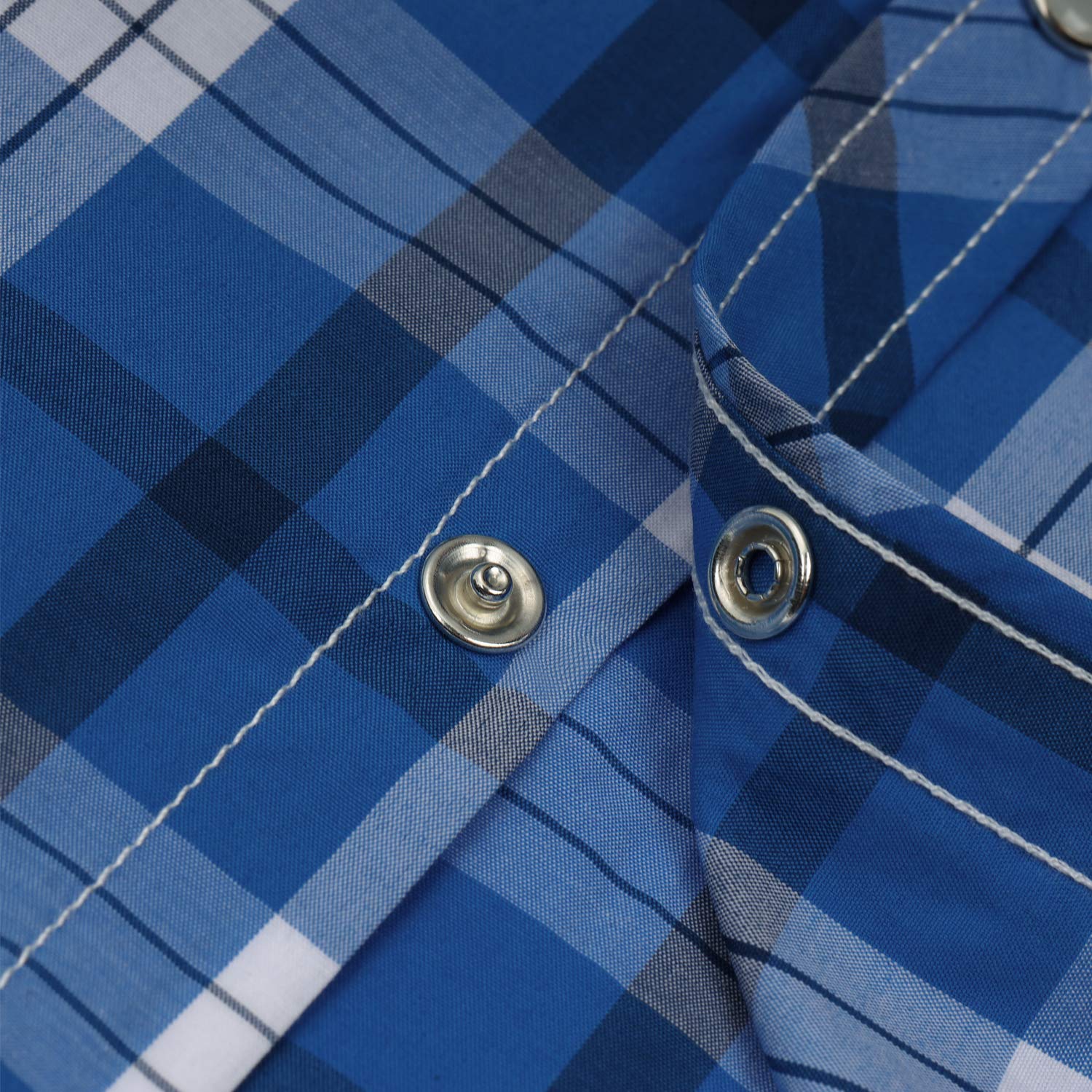 Camisa informal de manga larga con botones a presión de perlas occidentales para niños pequeños de 4 a 16 años - - 5 años