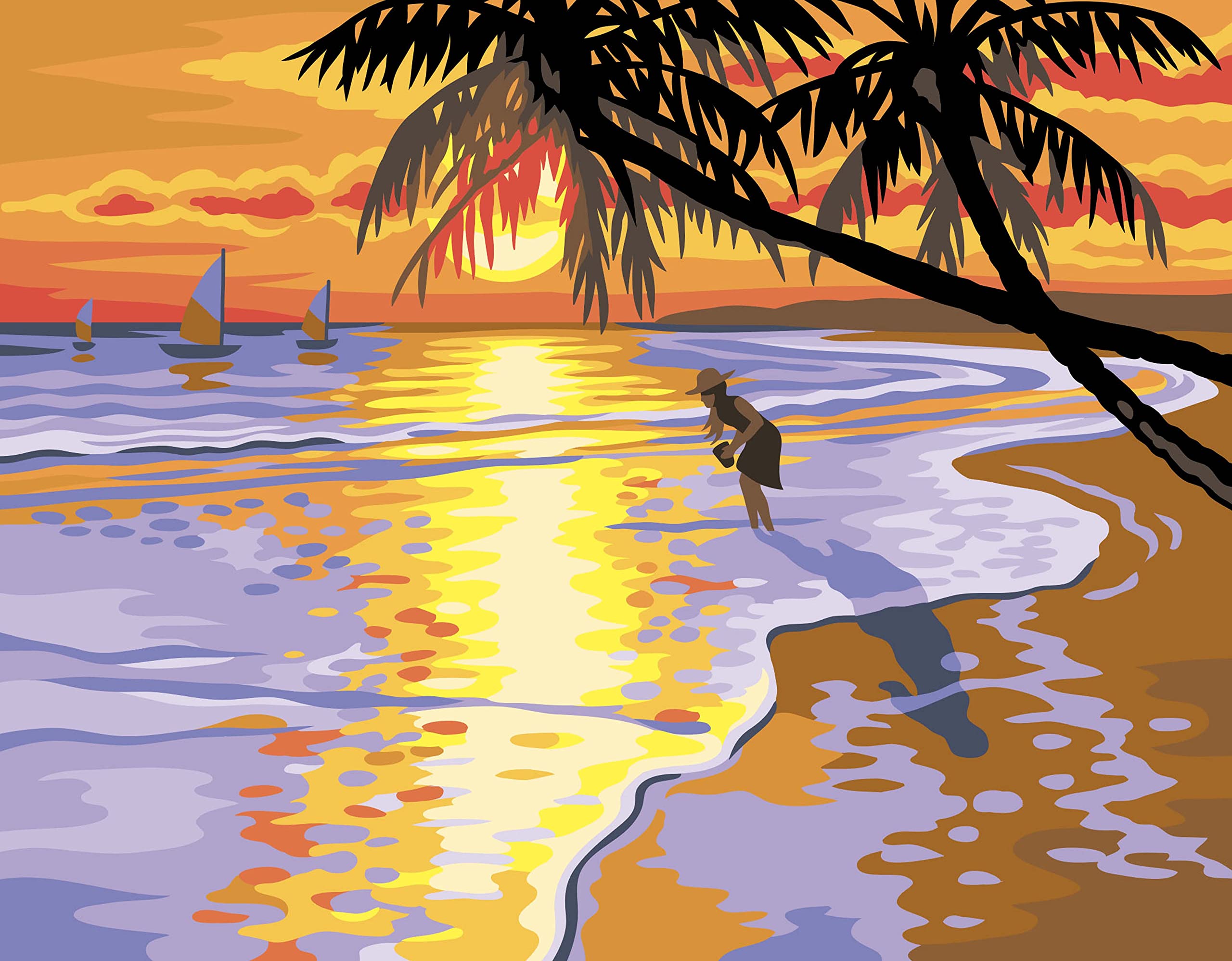 Peinture par numéros Senior Sunset Hawaïen 2115 pour adultes et enfants dès 10 ans
