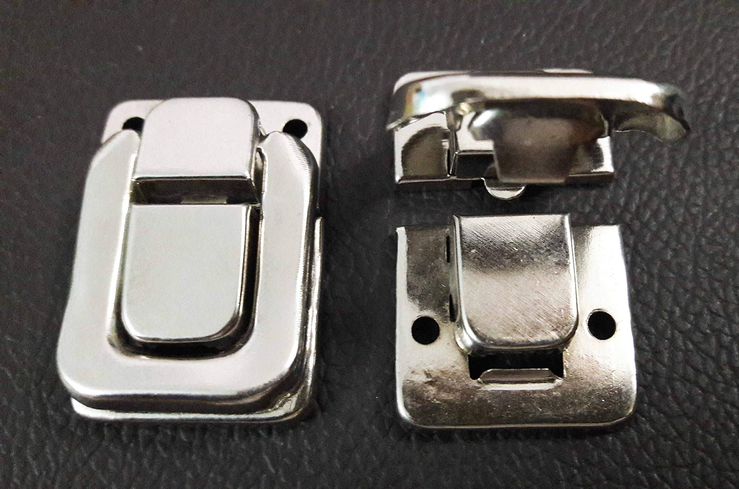 Tia Small Lock, Clasp Buckle Button for Purse, Bags, Clothes, Boxes and DIY Works Size 35x25mm-6 Pcs with M2x8mm Screws