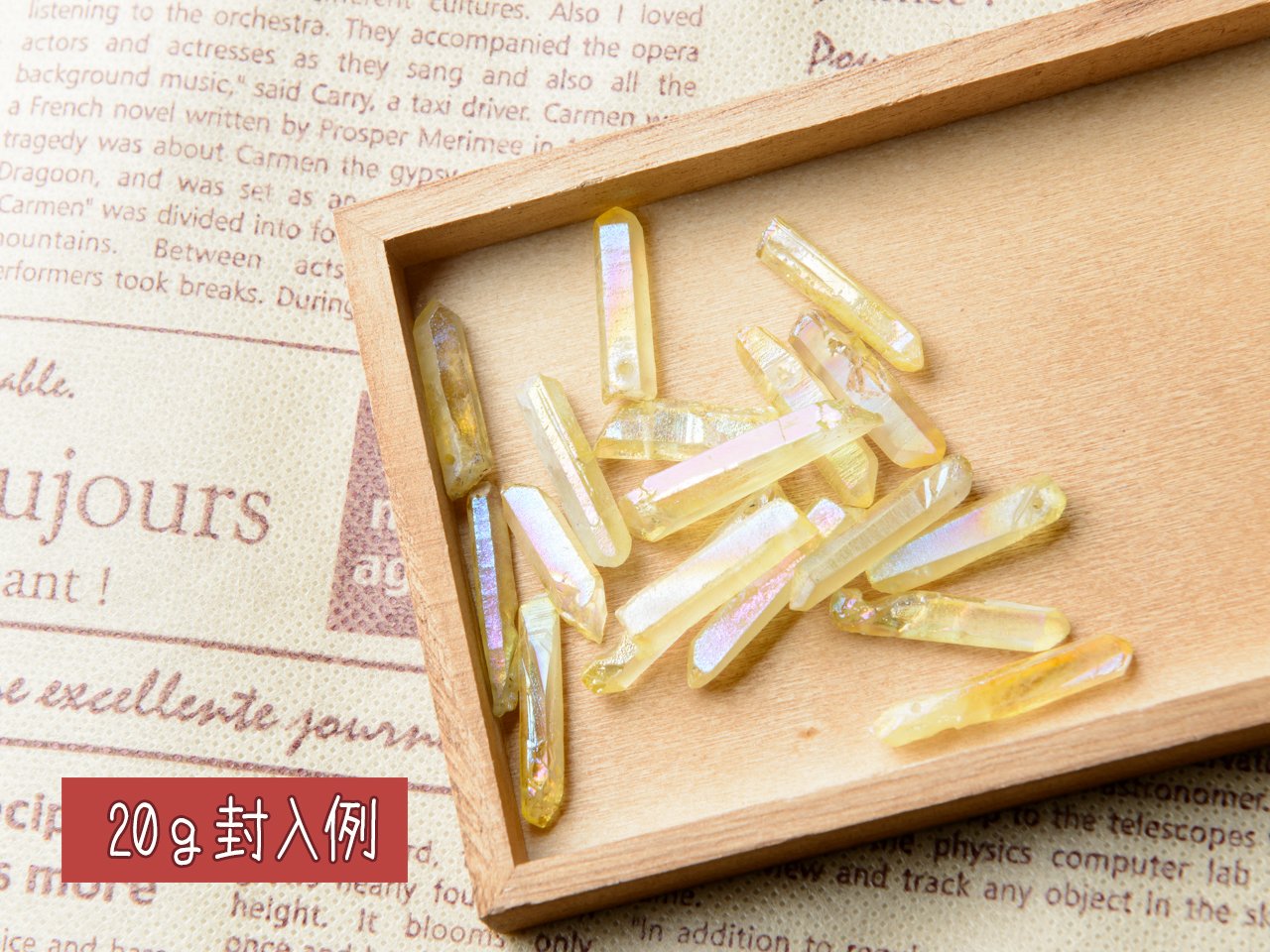 Amazon.co.jp: 天然水晶 カラークリスタル【イエロー】 20g ポイント