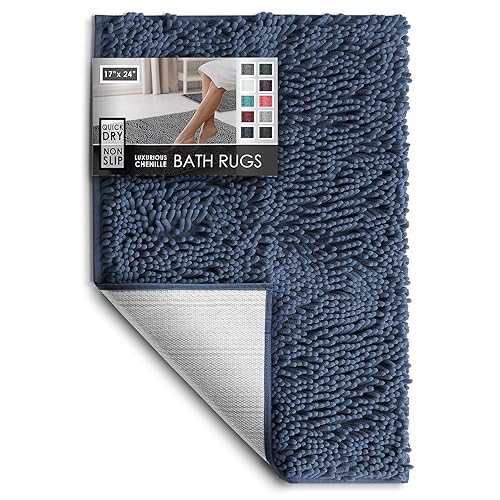 Hearth & Harbor Bathroom Rugs, Chenille Bath Mat - Machine
