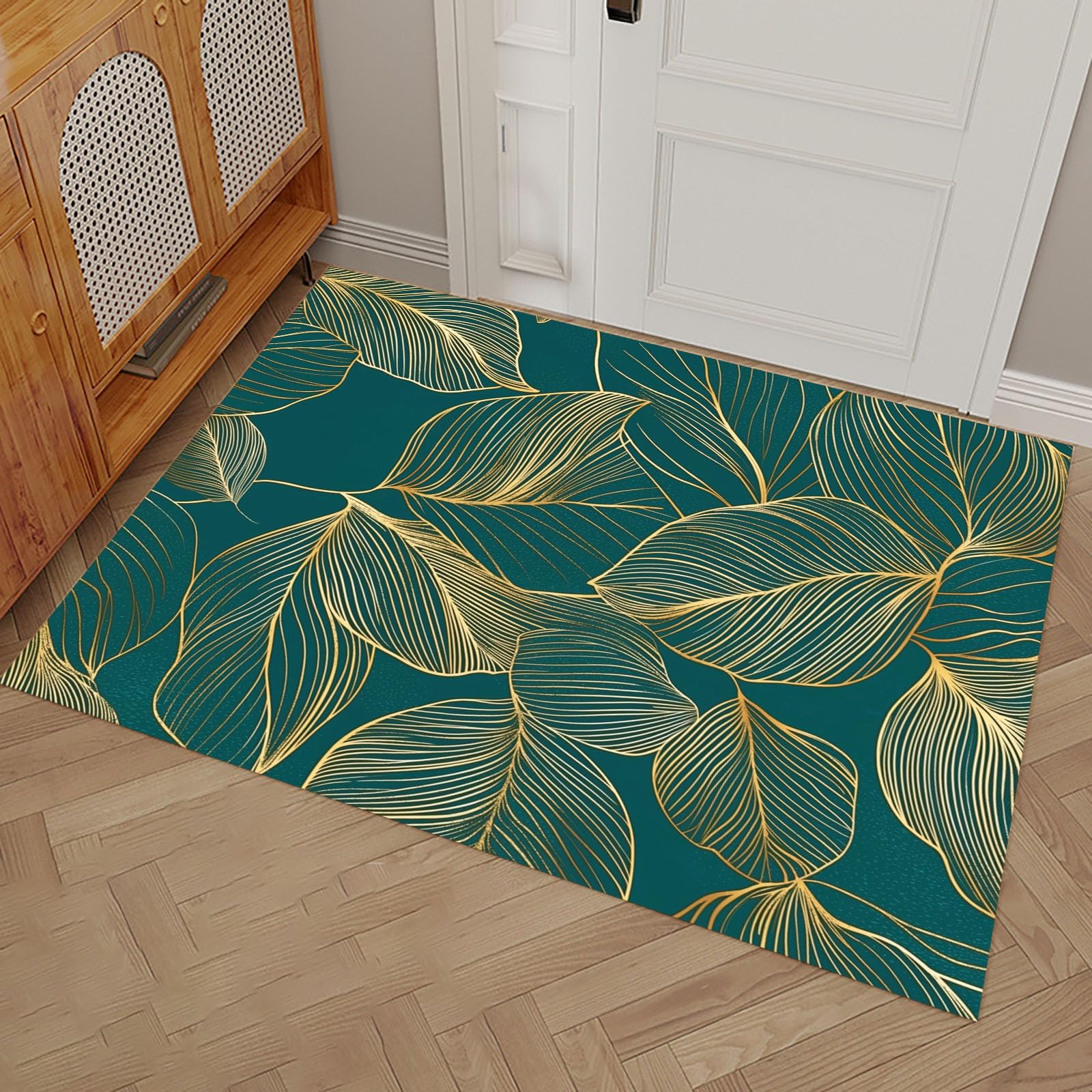Tapis entree interieur absorbant style moderne chic pour salon