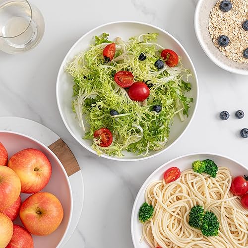 Miniatura 2 de Juego de 6 cuencos de melamina para pasta, juego de 6 cuencos grandes de 9 pulgadas y 40 onzas, cuencos de cena inastillables, cuencos para servir