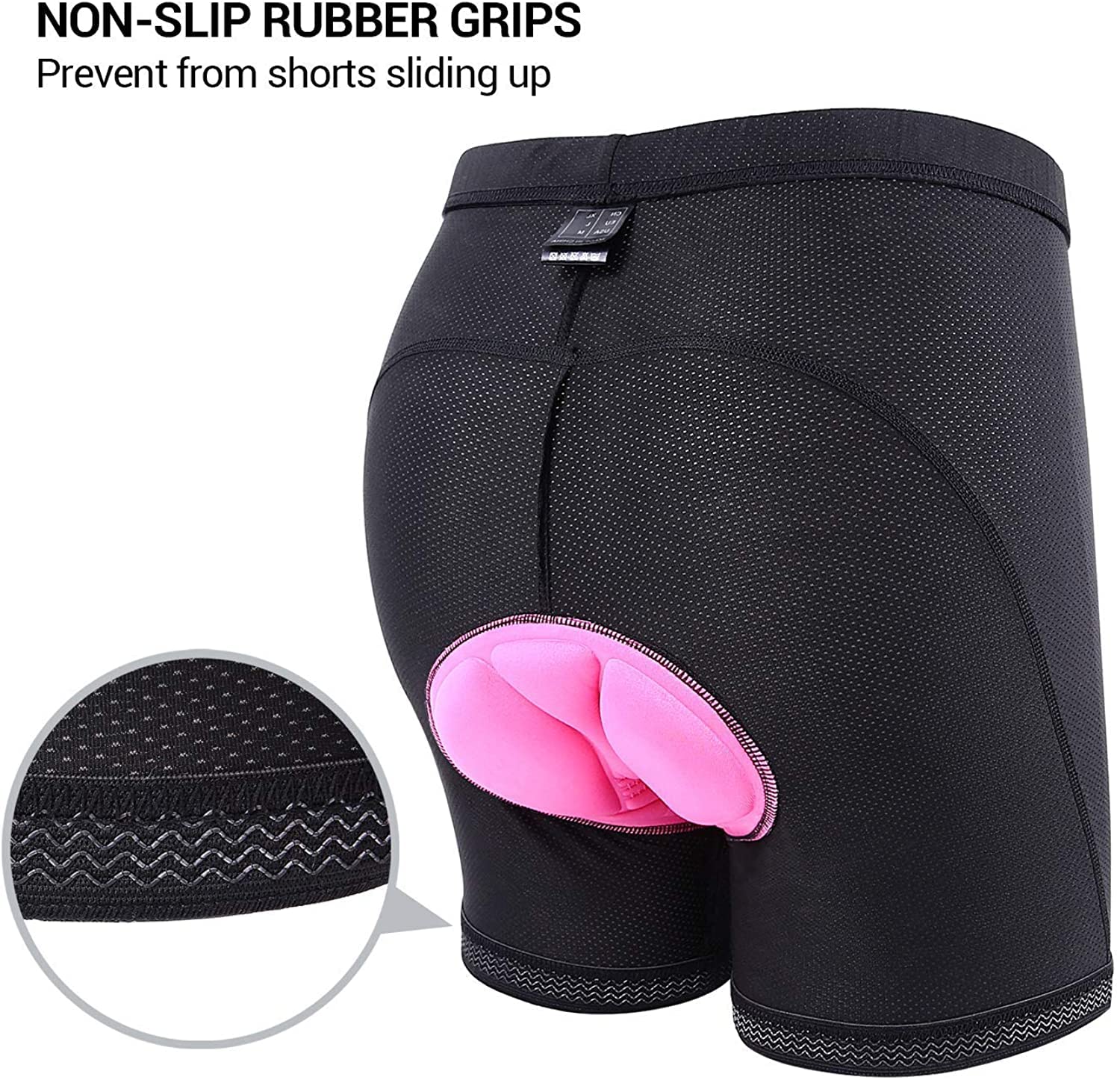 Sportneer Pantaloncini da Ciclismo da Donna con Gel 3D e Gel da Donna con Pantaloncini Corti Corti da Ciclismo, Taglia S - XXL