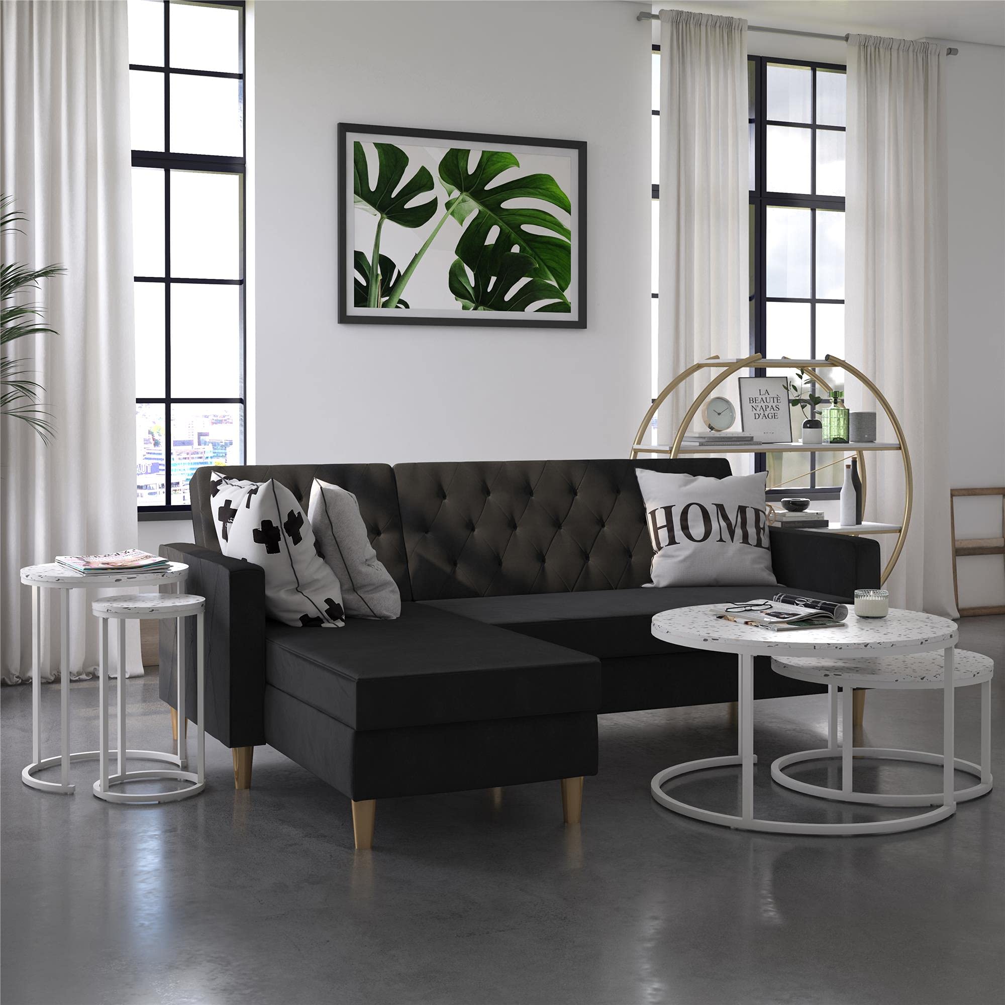 CosmoLiving by Cosmopolitan Amelia Nesting Coffee Tables, Terrazzo