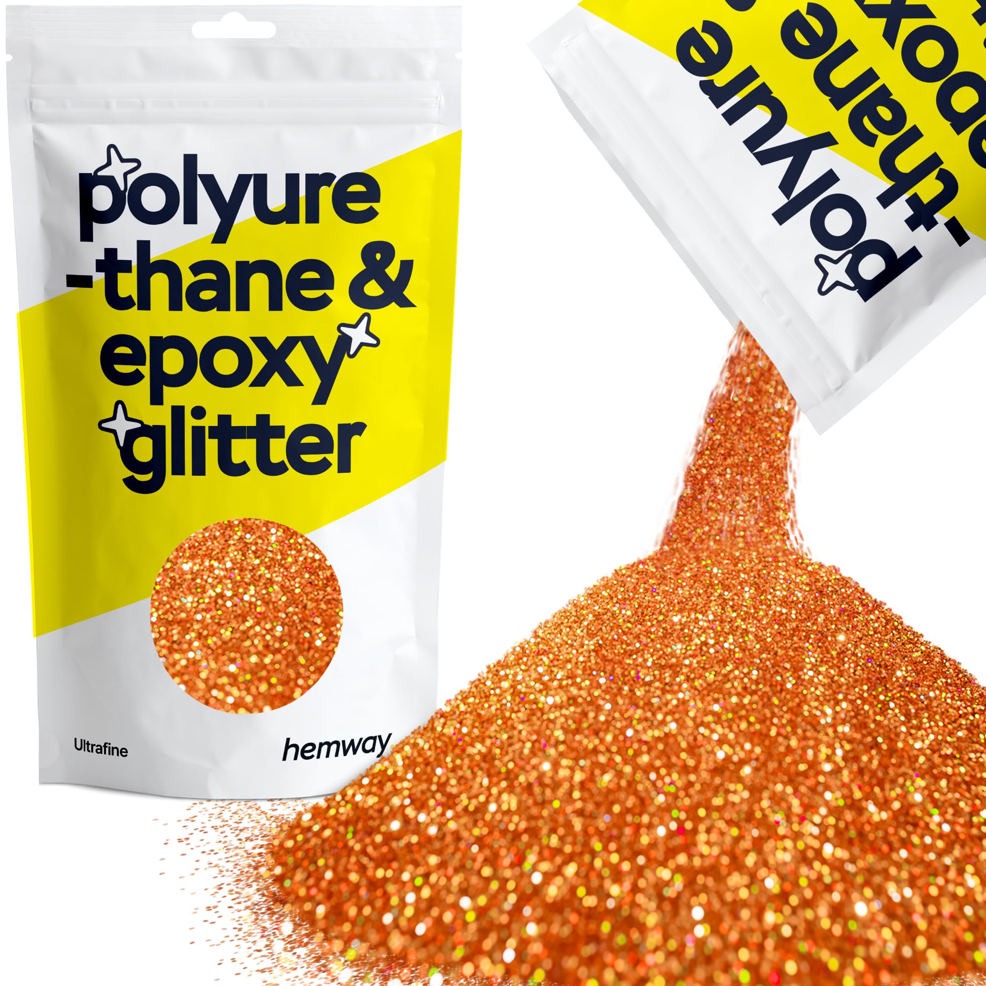 Hemway Resin Glitter Bronze Brown 100g Super Chunky | Polyurethane & Epoxy Glitter for Resin Crafts, Tumblers, Coasters, Floor & Table Art — view 231
