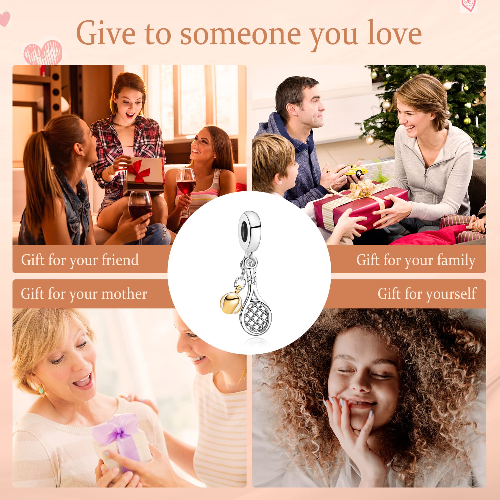 Annmors Charm Ciondolo Inverno Pupazzo Fiocco di neve 925 Argento Sterling Pendenti per Donne Braccialetti e Collane