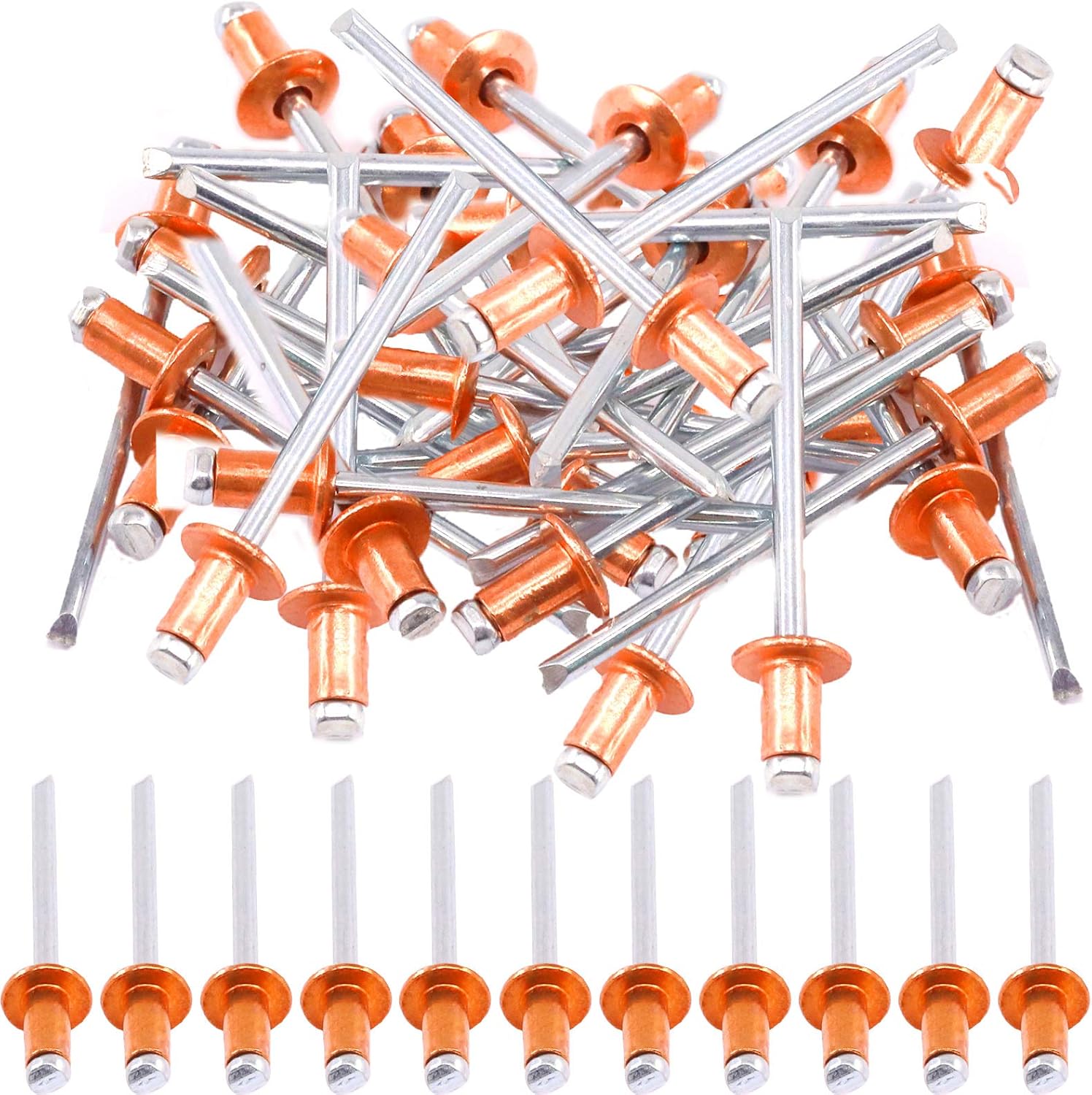 Buy Hilitchi Dome Head Red Copper Blind Rivets SelfPlugging Open End