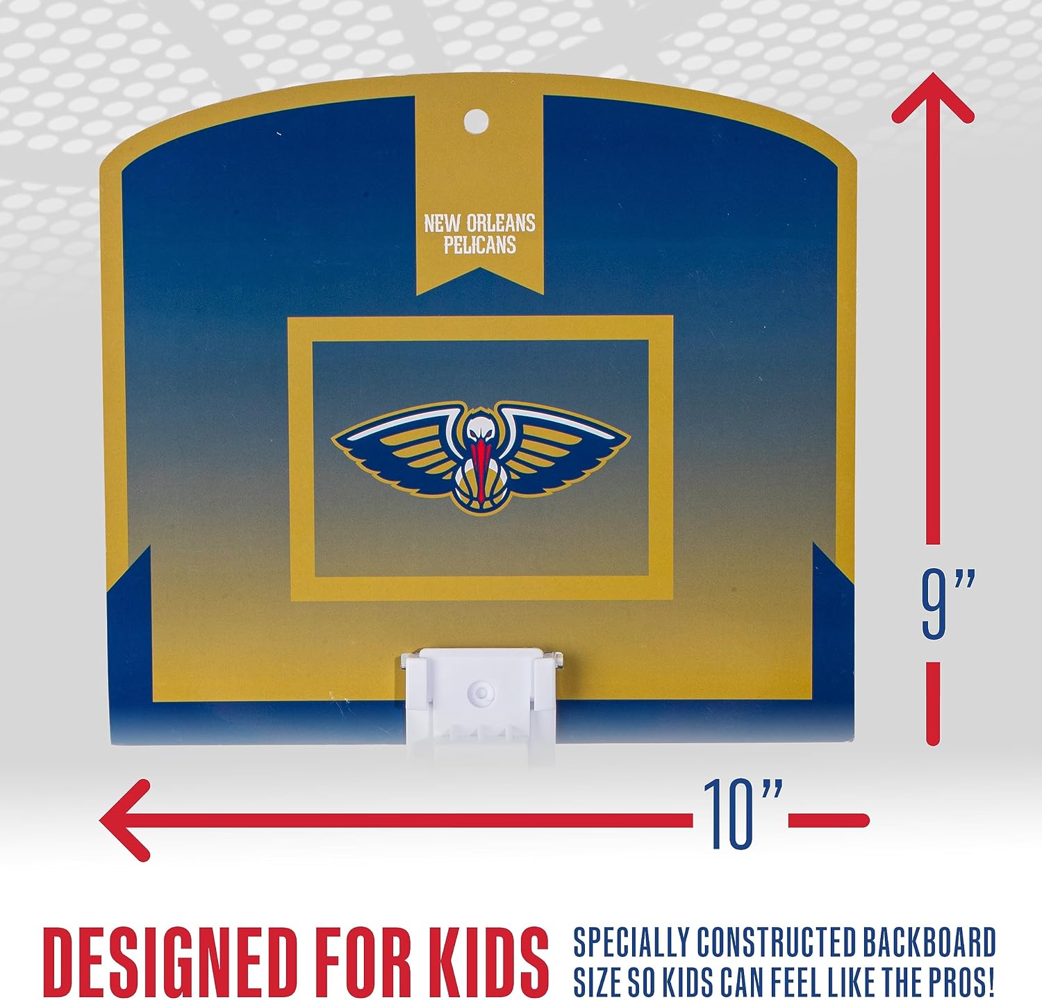Franklin Sports NBA New Orleans Pelicans Mini Over the Door Basketball Hoop - Kids Indoor Mini Basketball Hoop with Ball - NBA Fan Shop Toy for Bedroom + Office - Over the Door Set
