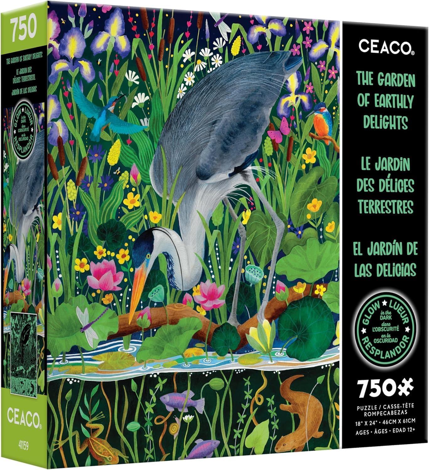 Ceaco - Glow in The Dark - The Garden of Earthly Delights - 750 Piece Jigsaw Puzzle