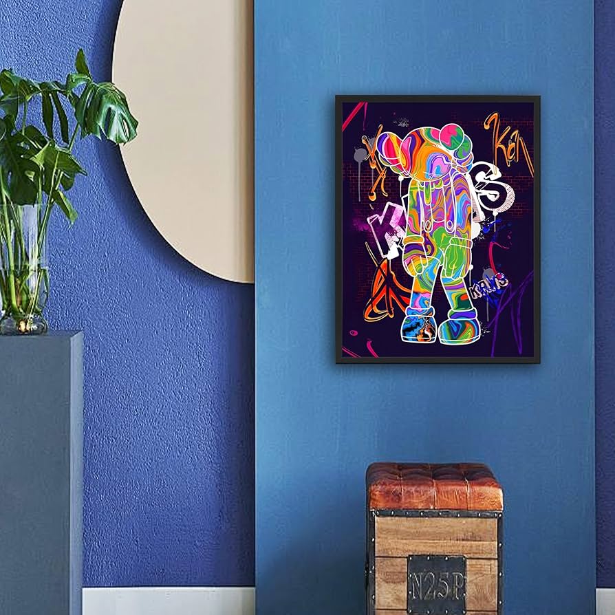 Amazon.com: lixinxuyang Frame Hypebeast Kaws Wall Art, 12x16