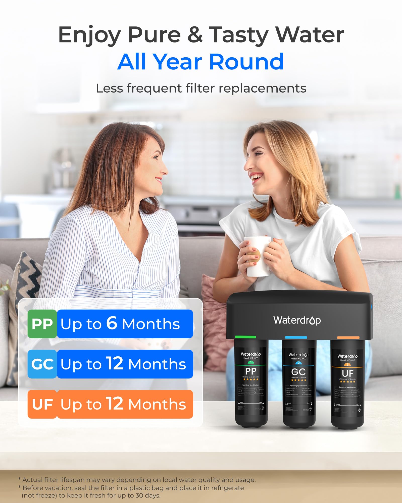 Waterdrop TSB-UF 0 01 m Ultra Filtration Under Sink Water Filter System 9 Layer Under Sink Water Filtration — view 9