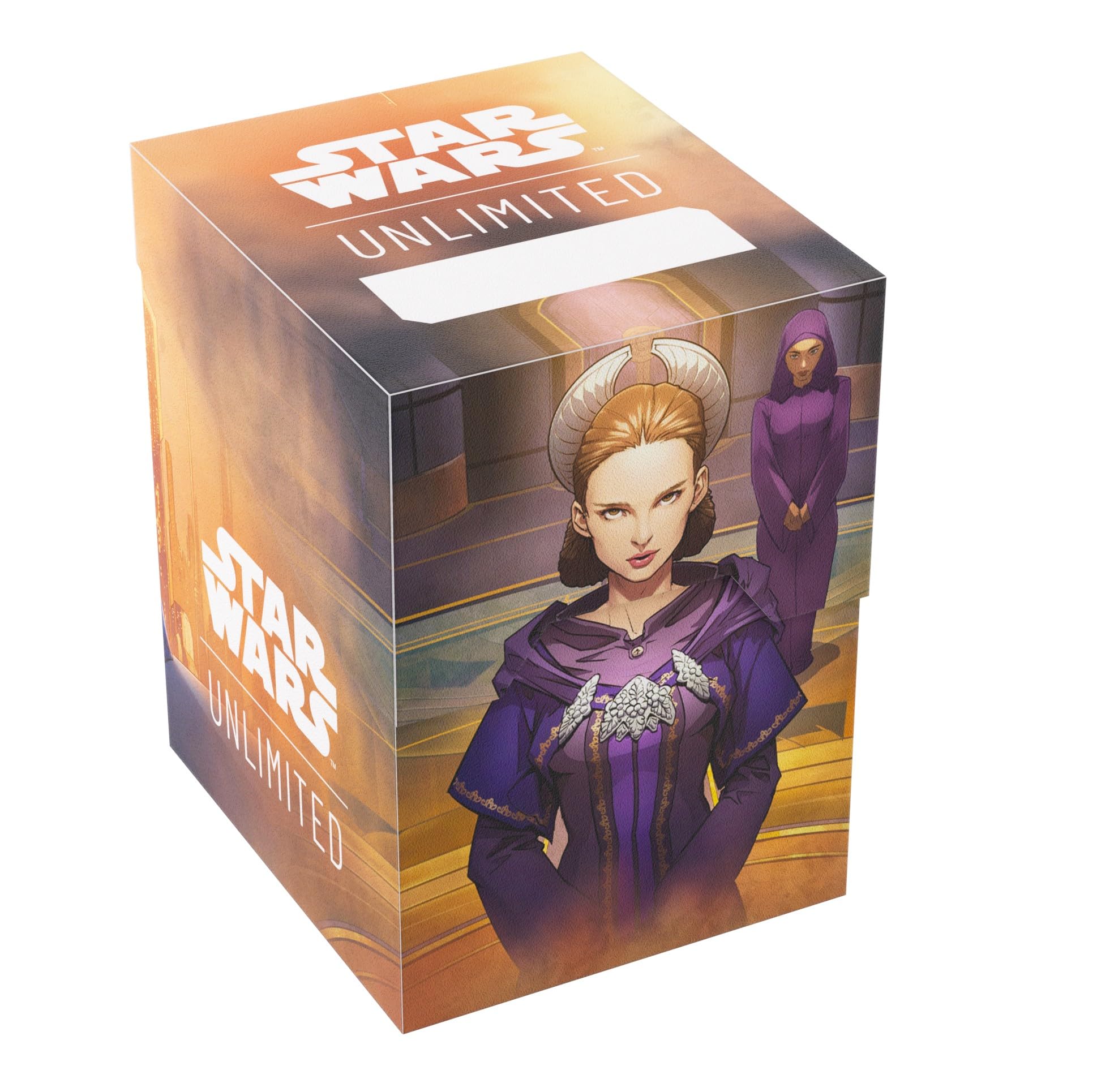 Gamegenic, Star Wars: Unlimited Soft Crate – Palpatine/Padmé Amidala, fasst 60 doppelt gesleevte Karten, inklusive Token Box