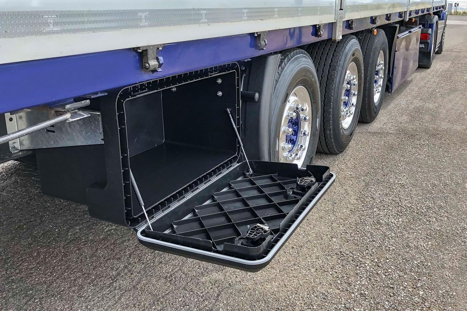 DAKEN Cassetta portautensili WELVET 630x450x480 mm 78,5 l contenitore professionale per camion LKW rimorchi e mezzi pesanti plastica ultra resistente serie 81004 chiusura a chiave ermetica nera