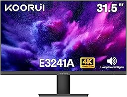 KOORUI 32 Inch PC Screen, UHD 3840×2160 Screen, VA, 60Hz, 99% sRGB, HDR10, Adaptive Sync, Built-in Speakers, HDMI 2.0×2 & DP 1.4, VESA 100×100