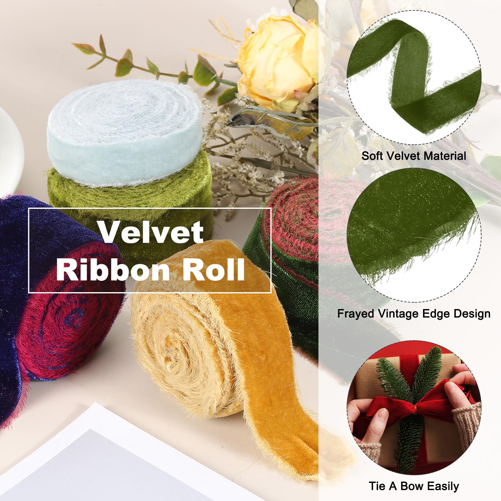 PATIKIL 1 Inch Velvet Ribbon - Image 3