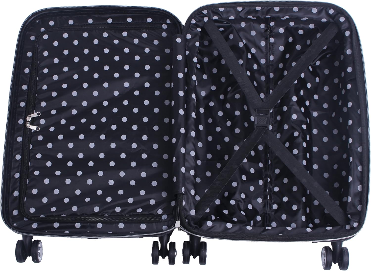 Betsey Johnson 30 Inch Checked Luggage Collection - Expandable Scratch Resistant (ABS + PC) Hardside Suitcase - Designer Lightweight Bag with 8-Rolling Spinner Wheels