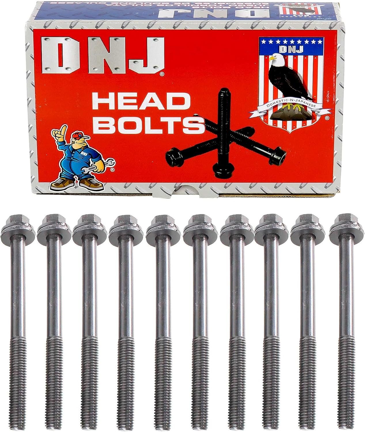 DNJ HBK311 Head Bolt Kit for 91-02 Saturn SC2, SL2, SW2, SC 1.9L L4 DOHC Naturally Aspirated