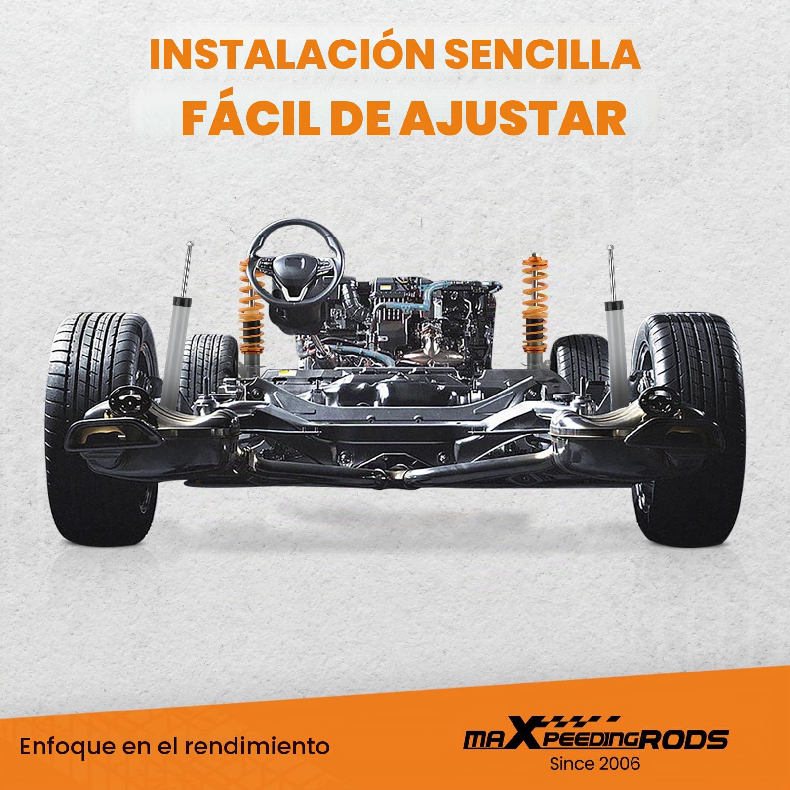 maXpeedingrods Suspensión roscada ajustable en altura para VW Golf Mk4 IV 1J1 FWD 1998-2007 para Audi TT 8N3 FWD 1998-2006 para A3 (8L1) FWD 96-06