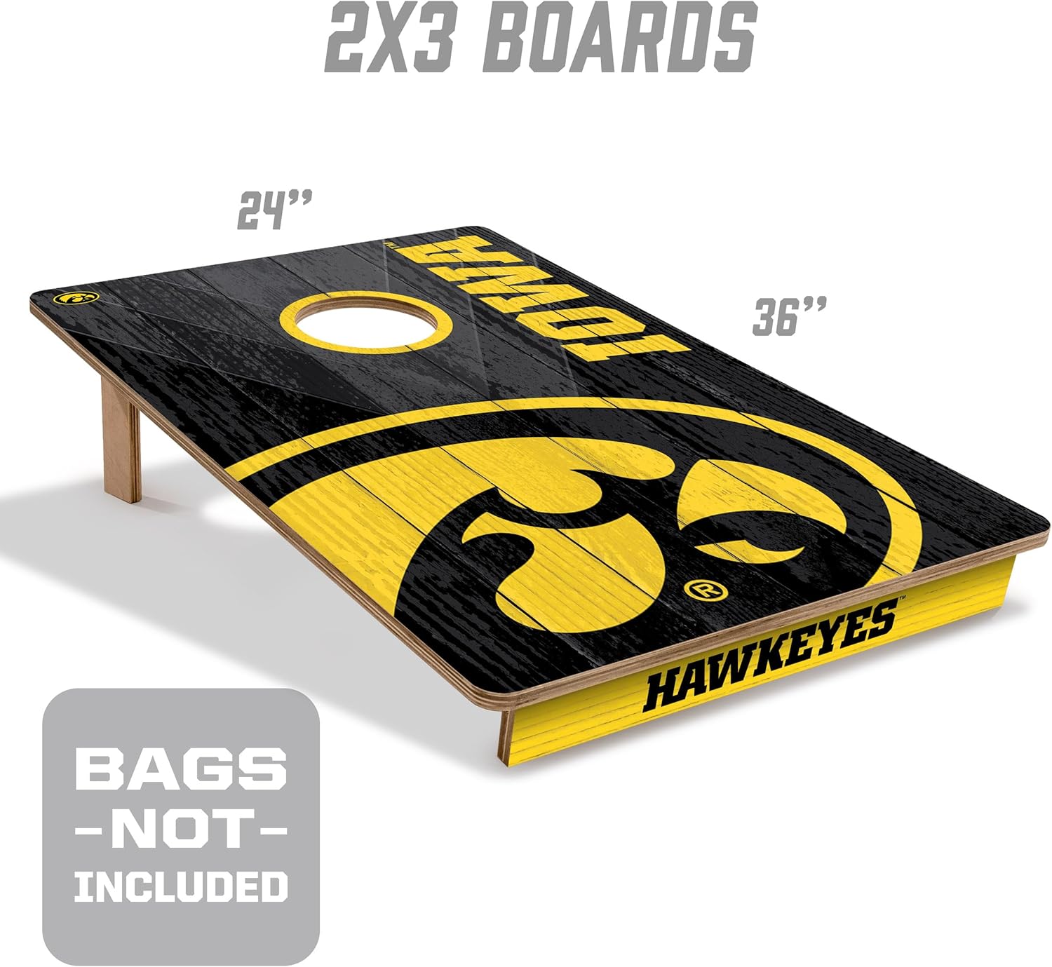YouTheFan NCAA 2’ x 3’ Wood Cornhole Game