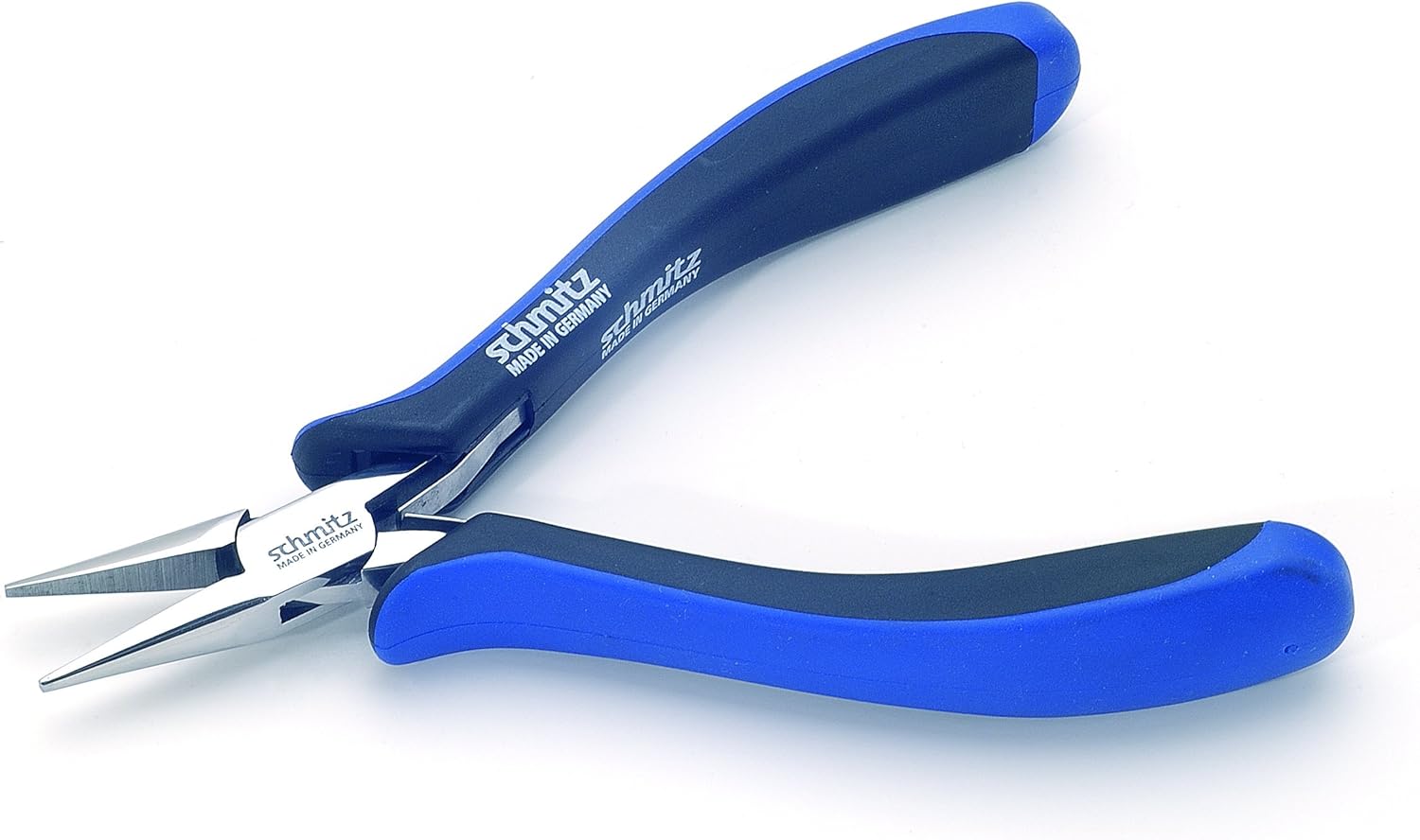 Snipe Nose Pliers 5.1/2" - schmitz 4311HS22 - short, straight and smooth jaws - ESD - Dissipative - Hightech tool for professionals - Made in Germany - Solingen