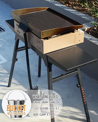 Miniatura 6 de Recogedor de grasa mejorado y puerta de grasa para plancha Blackstone, embudo de drenaje de grasa trasero para Blackstone, accesorio Blackstone,