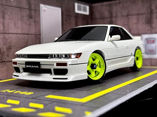 Miniatura 5 de Juego de 8 llantas para Kyosho Mini-Z RC Drift Car AWD ReadySet 124 128 Mini-Q DRZ GLD 0.787 in de diámetro, color lima (todo ancho)