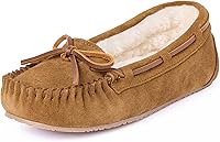 Minnetonka Women's COSI Faux Fur Lined Slippers - Cozy Suede House Shoes with Plush Lining & Durable Sole