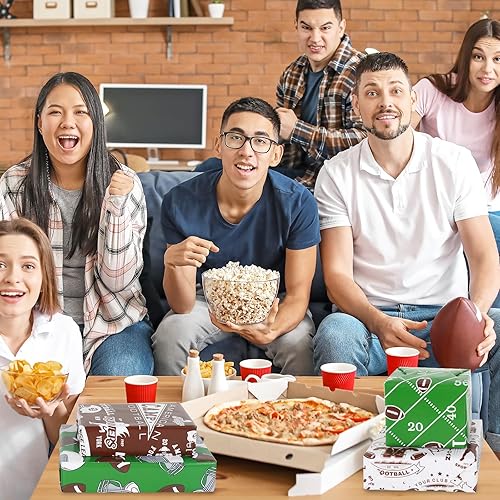 Miniatura 7 de AnyDesign 12 hojas de papel de regalo de rugby para casco de fútbol, papel de regalo a granel, blanco, verde, marrón, papel artístico para