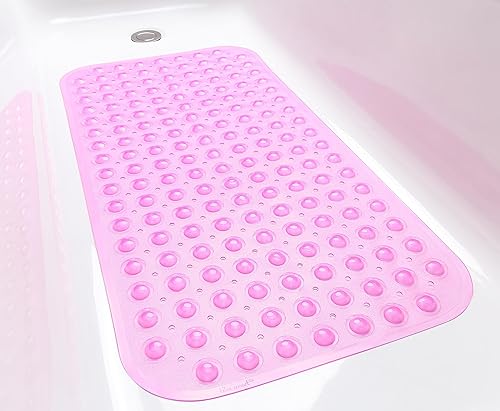 Miniatura 8 de Alfombrilla para bañera (largo, extra larga), Vinilo, Rosa Transparente, M