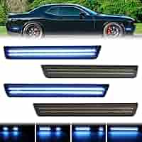 小物 CHALLENGER/LIGHTNING SIGNBOARD LED Amazon.com: FetonAuto Dynamic Sequential Blue LED Side