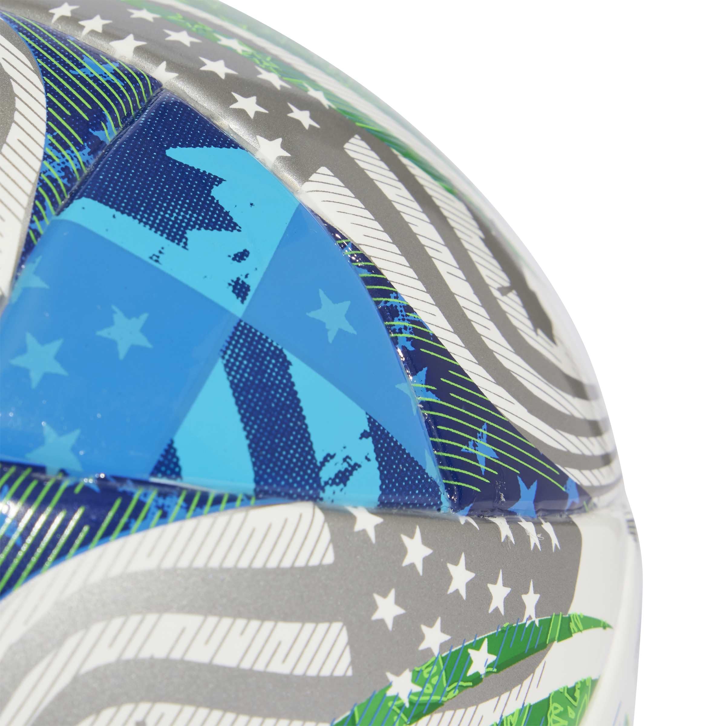 adidas Unisex-Adult MLS Mini Soccer Ball,White/Green/Glory Blue/Solar Blue,1