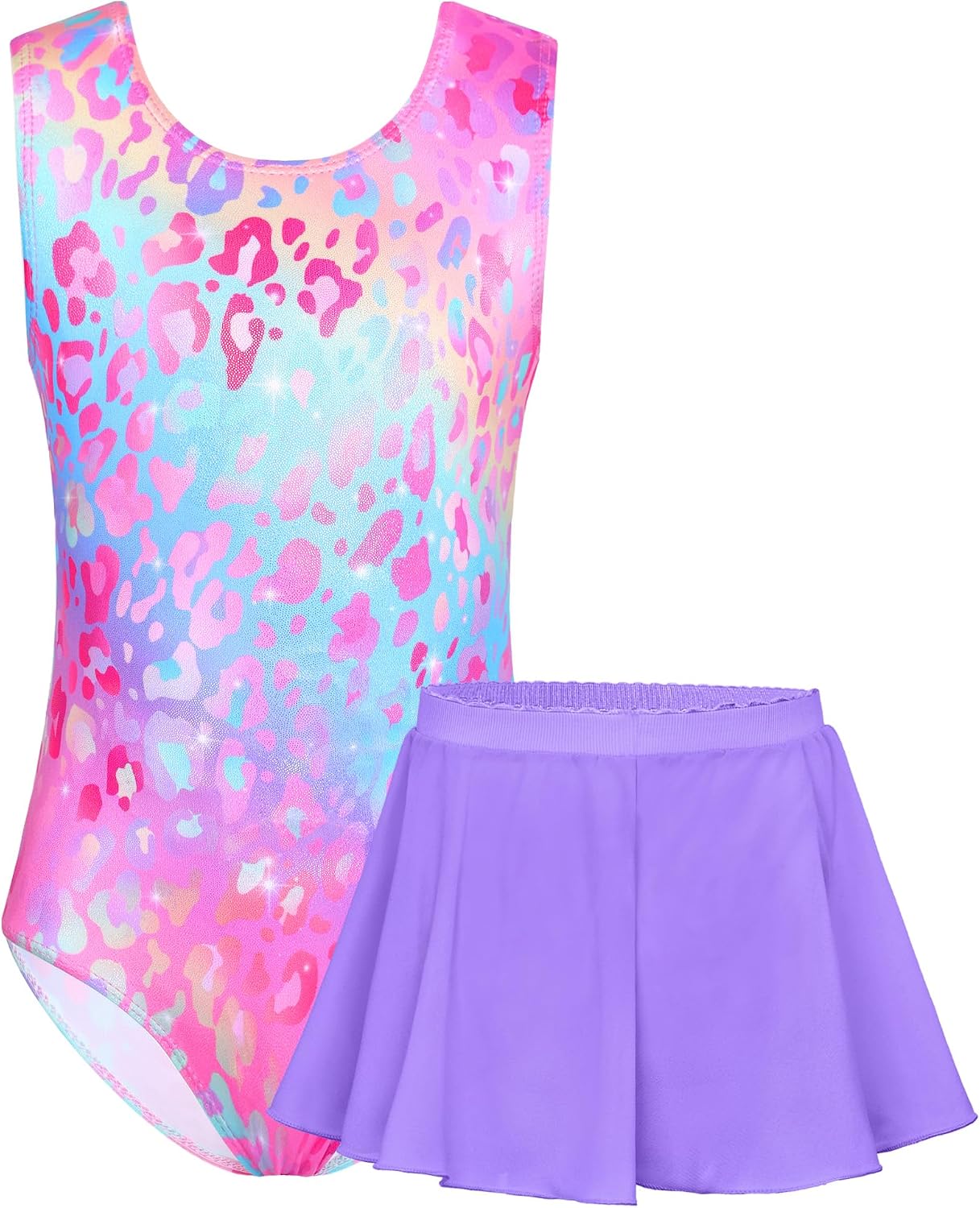 Snowheart Gymnastics Leotards For Girls Toddler leotard Dance Dress Outfit With Removable Skirt Ribbon For Kids