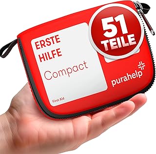 Mini First Aid Set - Compact & Lightweight - 51 Pieces for Travel, Outdoor, Camping, Bicycle - Travel Pharmacy First Aid K...