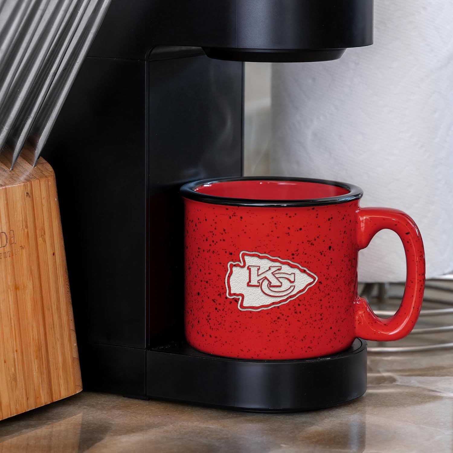 Rico Industries NFL Football Speckle 12oz Laser Engraved Campfire Ceramic Mug - Image 4