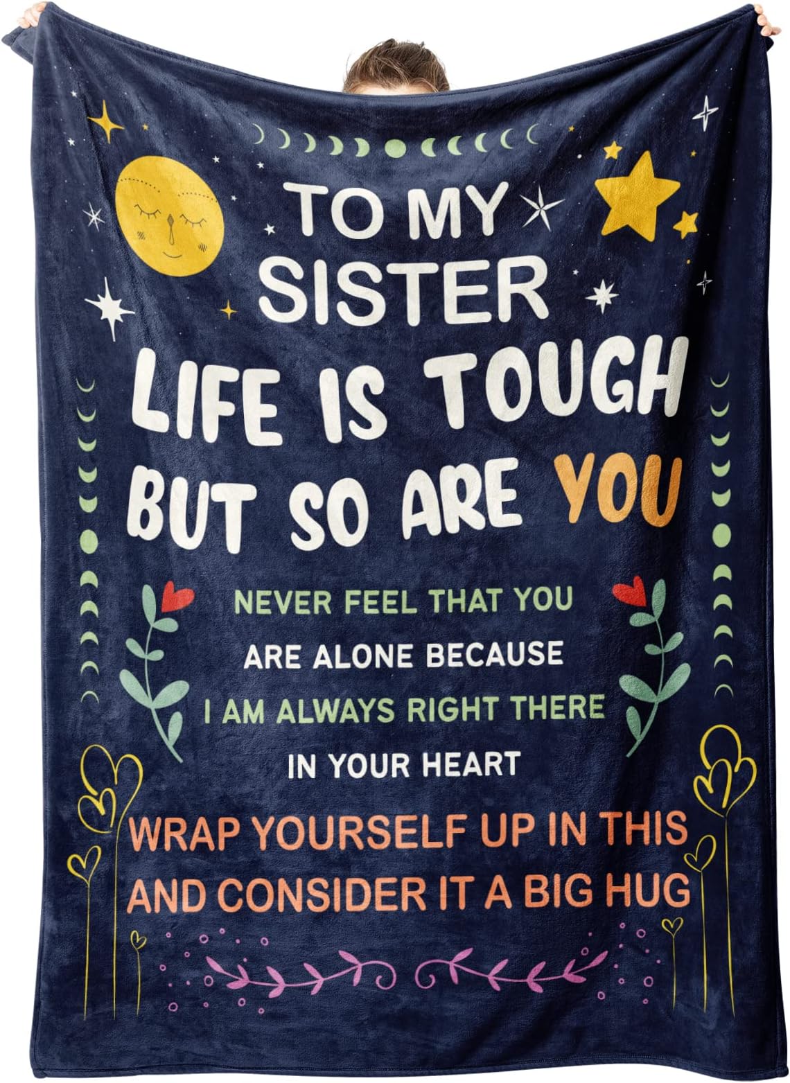 Gowelly Sister Gifts, Sisters Blanket Gifts from Sis, Birthday Present for Little/Big Sister, Sisters Gift on Mothers Day, Christmas, to My Sis Throw Blanket, 60"*50"