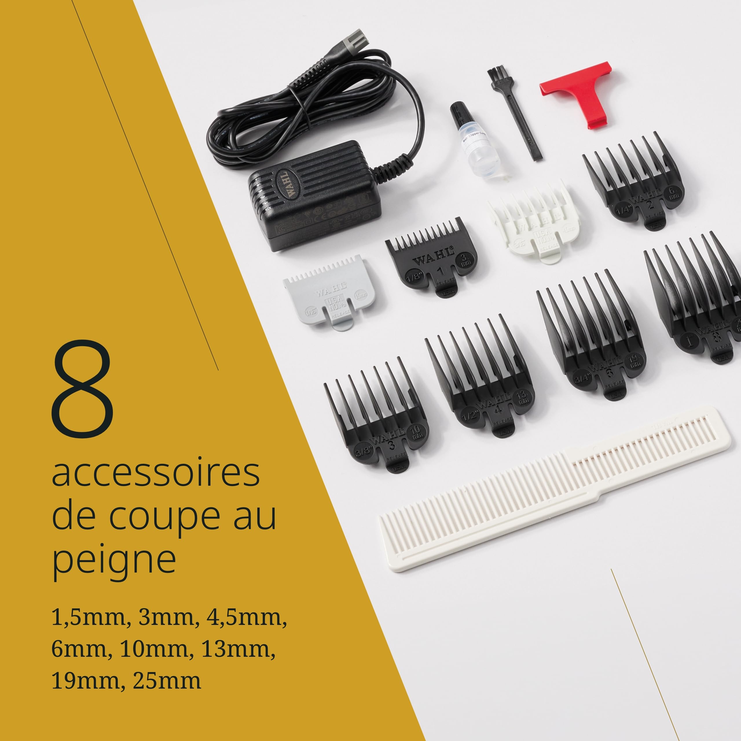 Wahl Magic Clip Coupe-Cheveux Sans Fil – Tondeuse Noir, Batterie, Fiche Italienne, Neuf