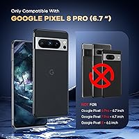 Vista 2 de FANGTIAN - Protector de pantalla para Google Pixel 8 Pro (no de vidrio), protector de pantalla para Pixel 8 Pro [compatible con huellas dactilares]