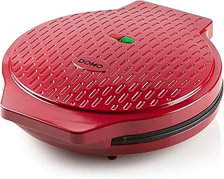 DOMO DO9177PZ My Express - Appareil Multifonction - Plaque Pizza 30cm - 1450W - Crêpes et Quiches - Rouge