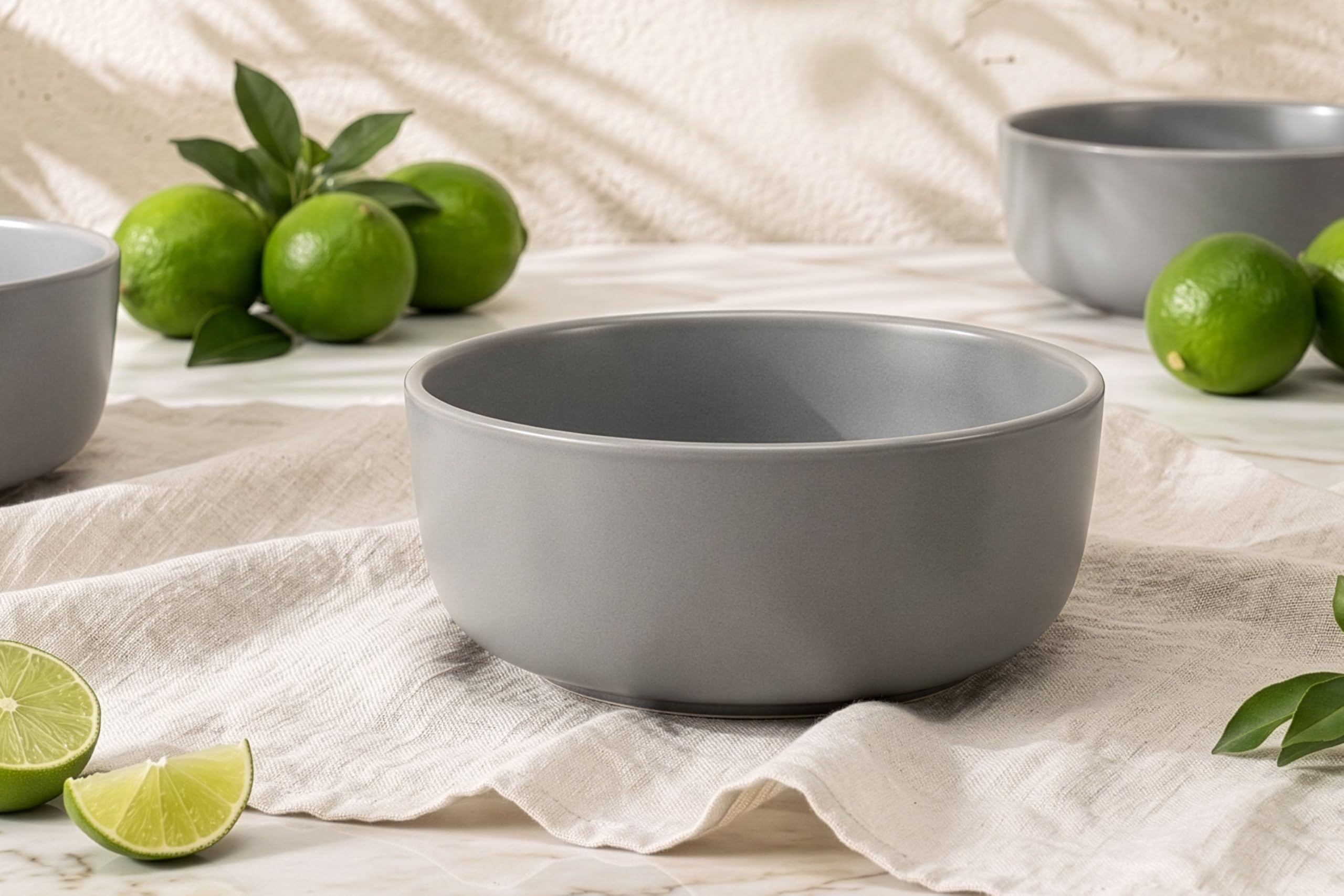 Konsimo. Elegant Schalen Set 6er - VICTO Müslischalen - Suppenschalen Schüssel aus Keramik - Modern Servierschale und Salatschüssel - 14,5 cm