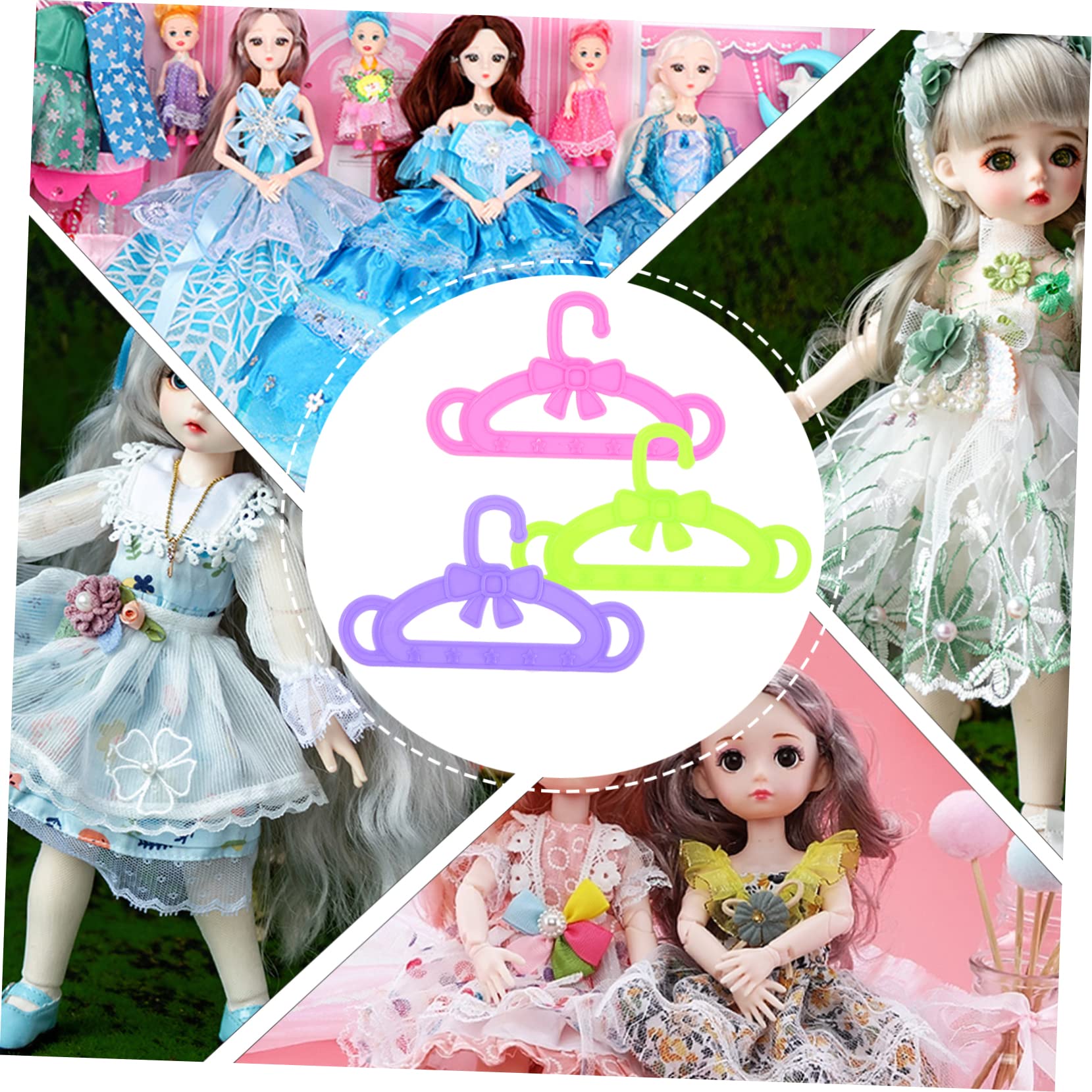 Perchas para Ropa de Muñecas de 18 Pulgadas, 15 Piezas de Plástico | Accesorios para Muñecas de Niñas, para Prendas de Muñeca, Uso en Habitación Infantil y Navidad