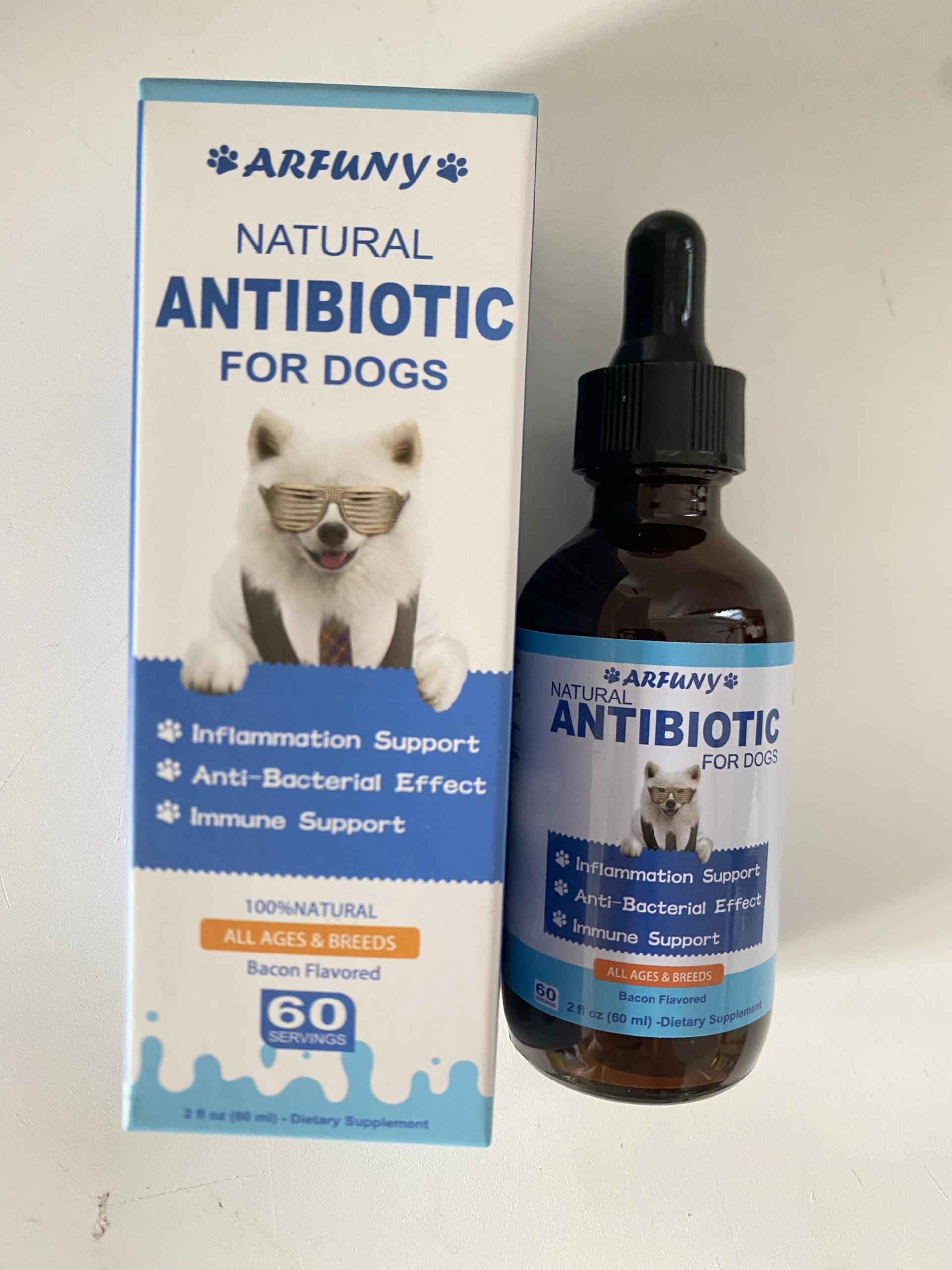 Antibióticos naturales para perros - 60ML gotas para la tos para perros - Alivio de picazón en la piel - Alivio de alergias - Fortalecimiento del sistema inmunológico - Con ingredientes