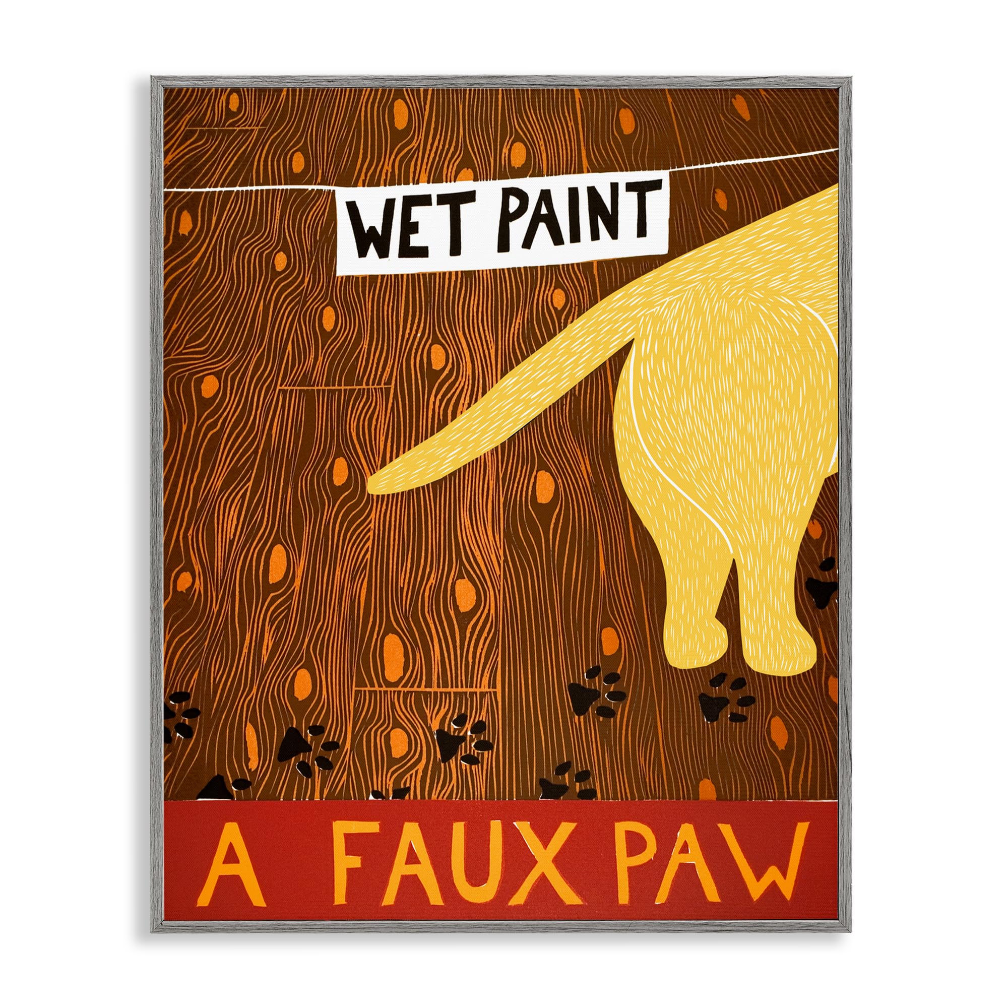 Cadre Peinture Humide Chien Stephen Huneck Tableau Stupell 35x27cm