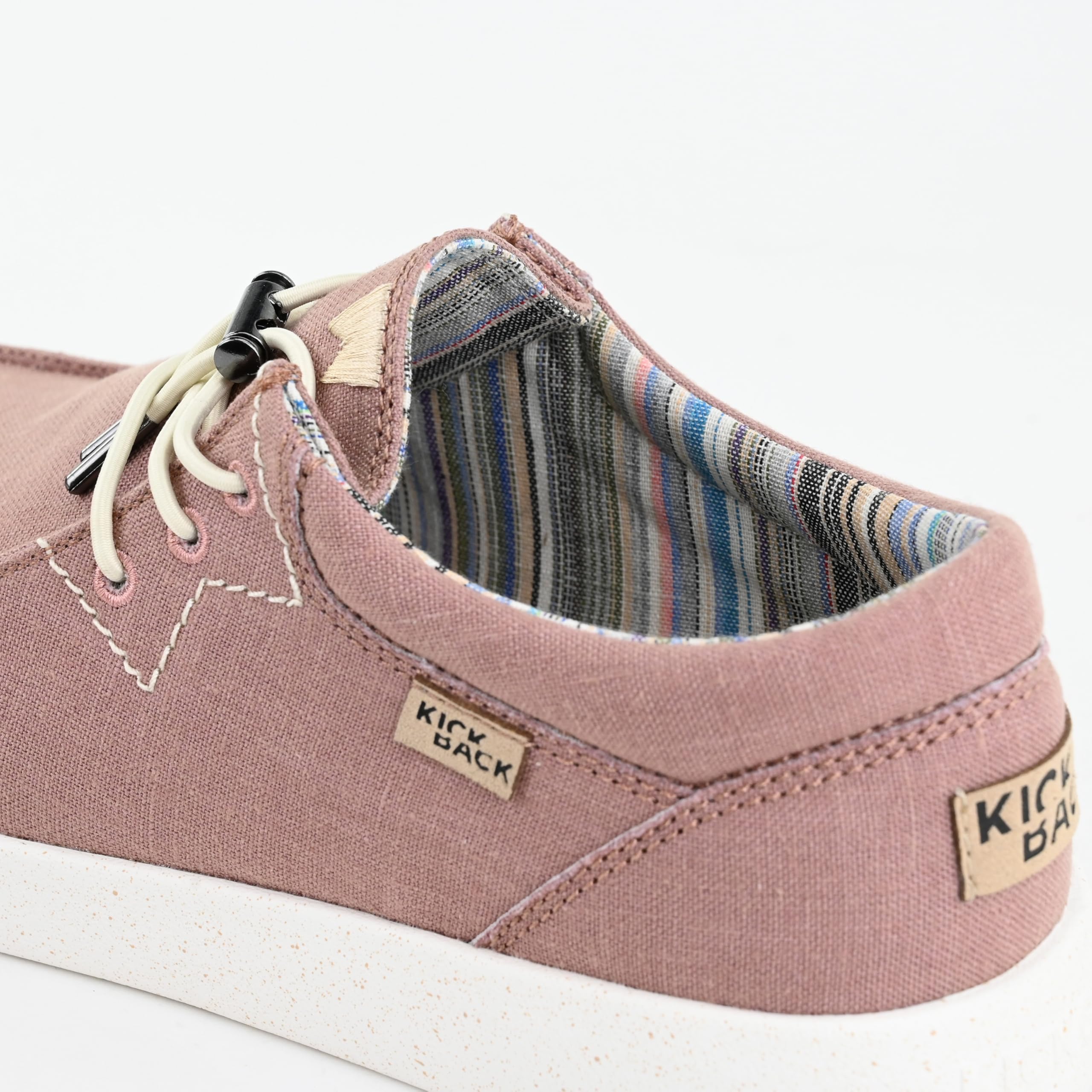 Kickback Haven Mocasines Slip‑On de Hombre Estilo Sneaker – Zapatos Casual de Canvas, Lino o Mesh Elástico con Cordones Elásticos – Cómodos y Elegantes para el Uso Diario en Verano