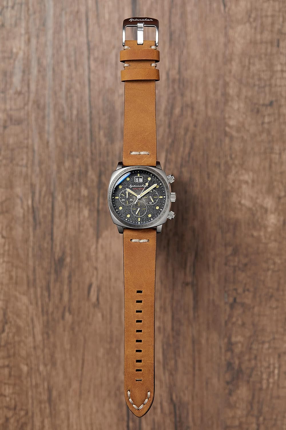 Spinnaker Hull Cronografo da uomo 42mm Orologio Meca-Quartz con cinturino in vera pelle SP-5068