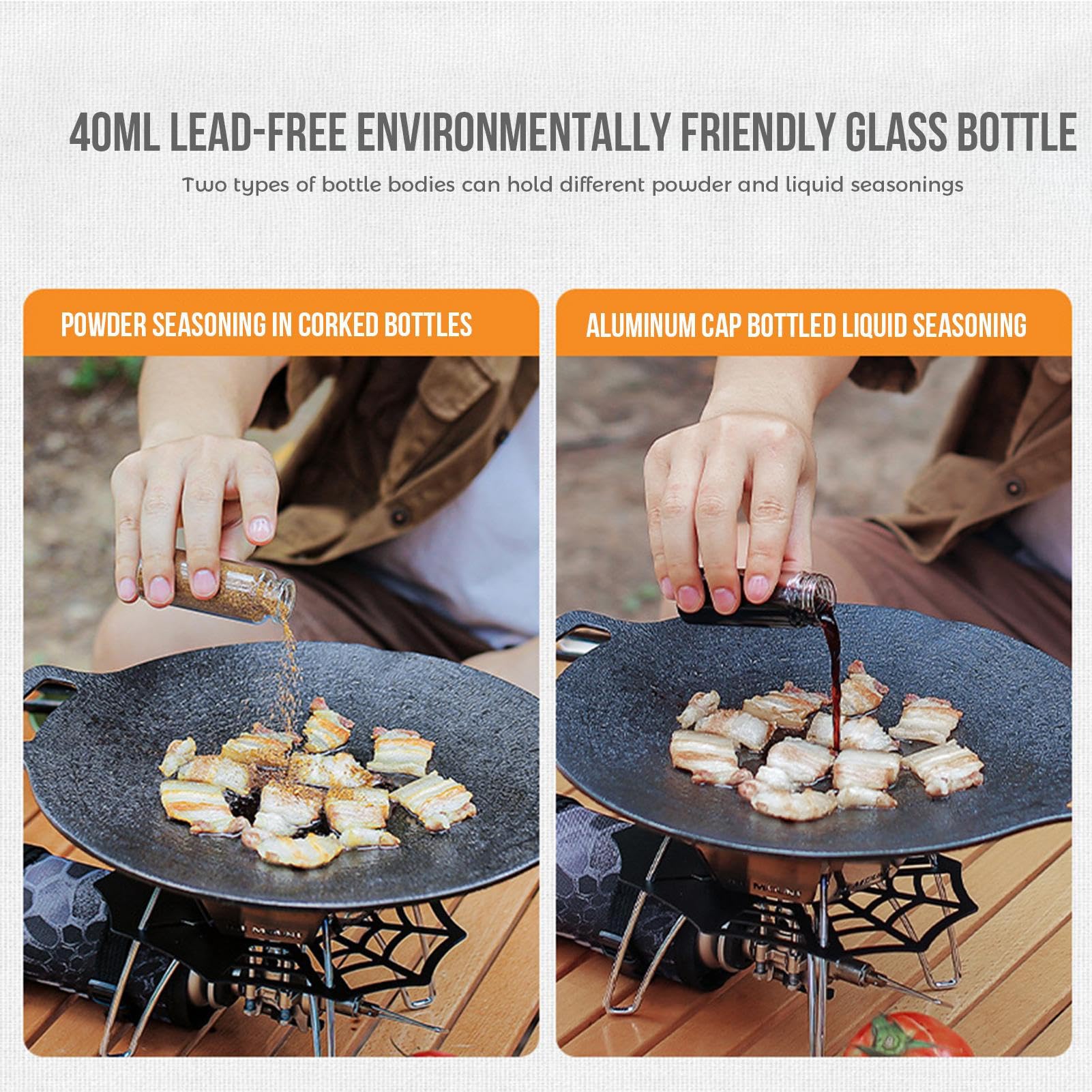 Camp Organizer da cucina – Contenitori per spezie da viaggio, set da 12