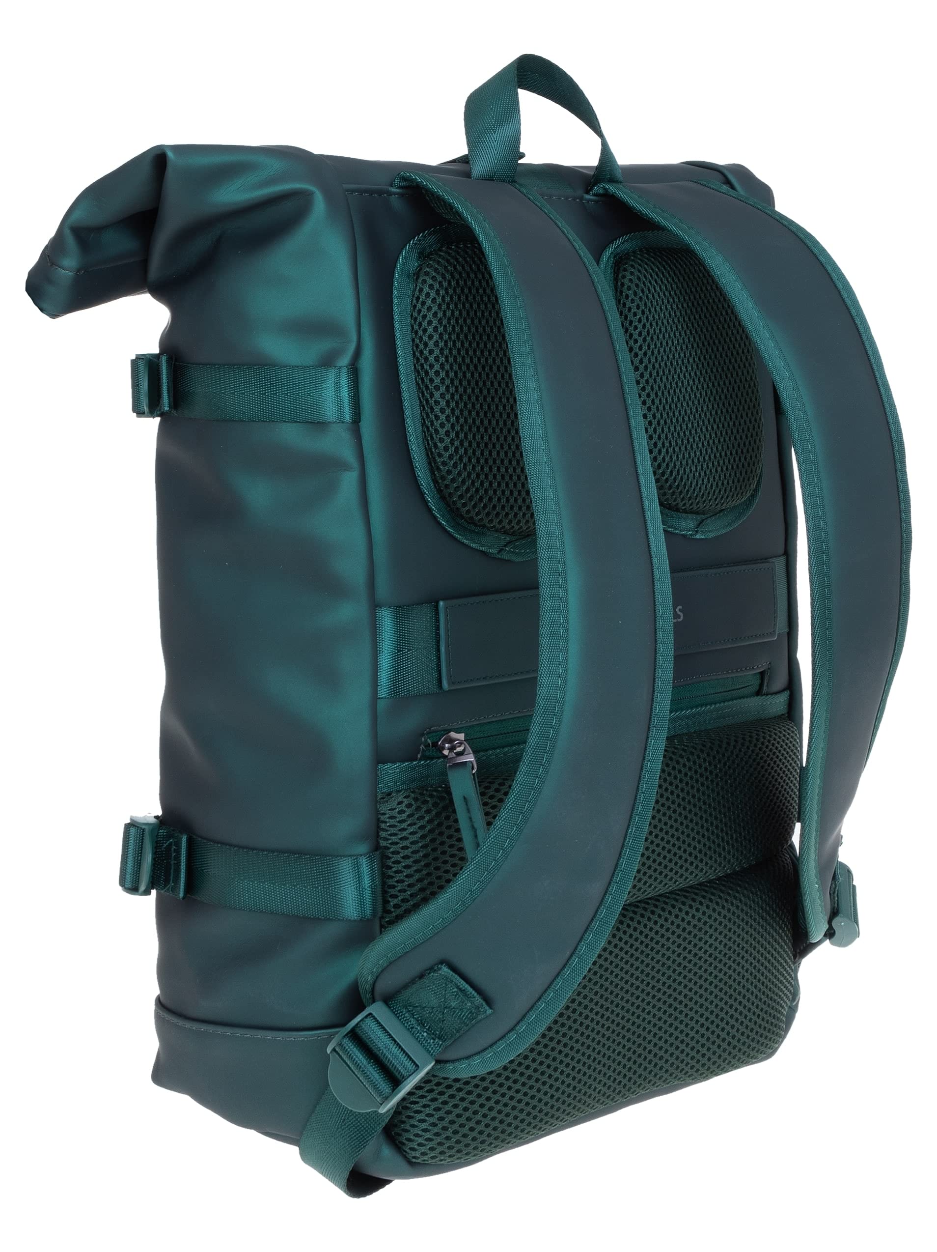 New Rebels Rucksack Damen Herren Kurierrucksack Laptop Notebook Fach Roll Top William 511306 + Flasche
