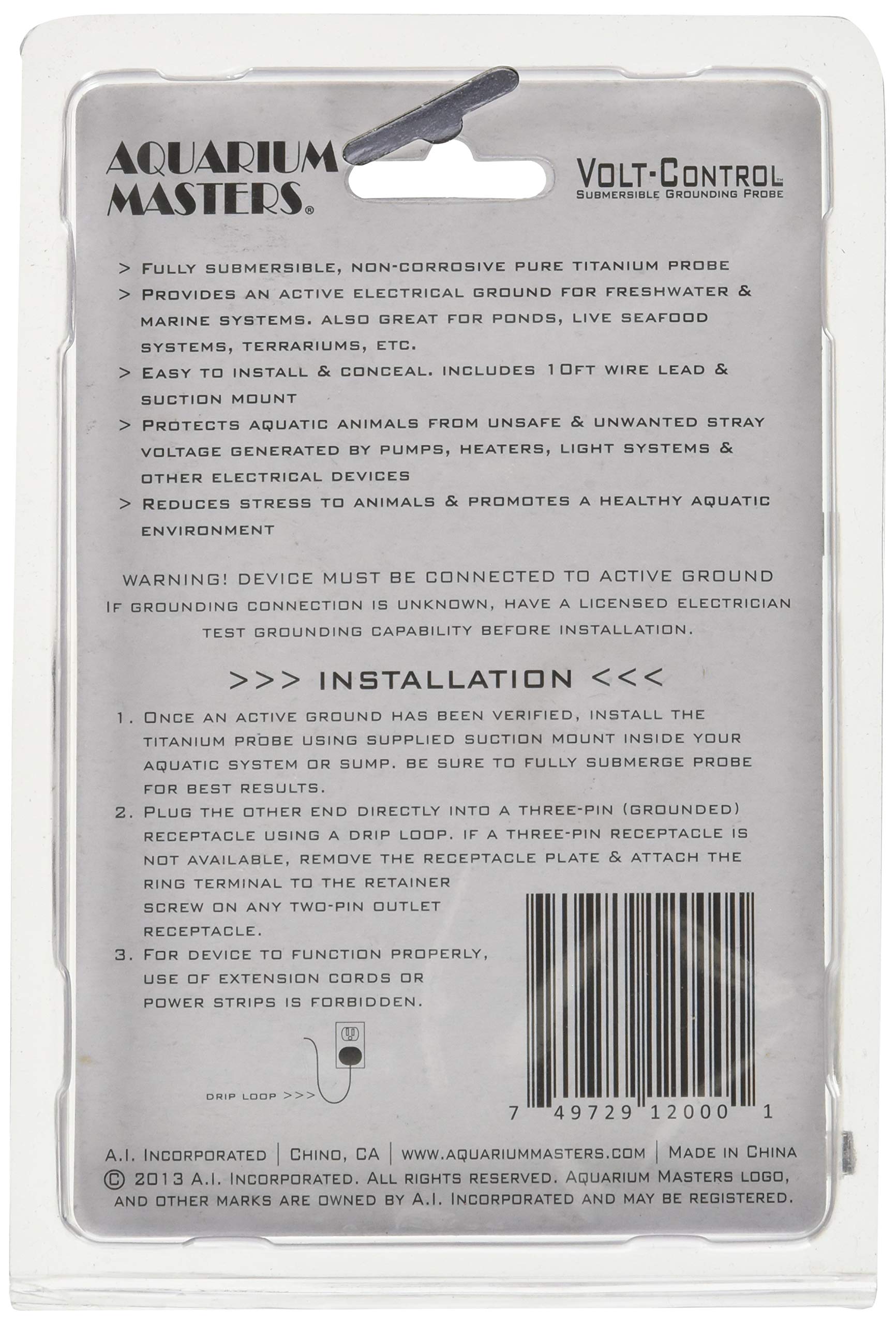 Volt-Control - zanurzalna tytanowa sonda uziemiająca z mocowaniem ssącym (pojedyncze opakowanie)